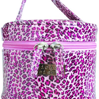 Bag Jungle Pink round shape handle round cosmetic bag bag