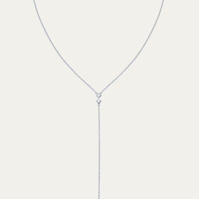Adèle Silver Necklace - Mint Flower -