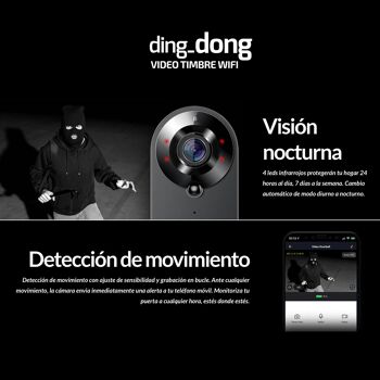Ding Dong. La sonnette vidéo WIFI intelligente d'AYR. 6