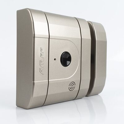 Invisible high security electronic lock int_LOCK RF matte nickel finish.