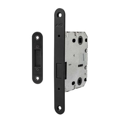 Cerramagic 819. Unified latch with magnetic system for interior doors. Matte black finish.