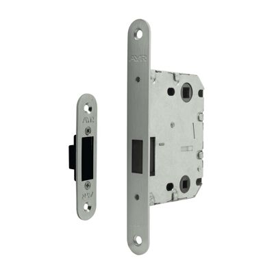 Cerramagic 819. Unified latch with magnetic system for interior doors. Satin nickel finish.