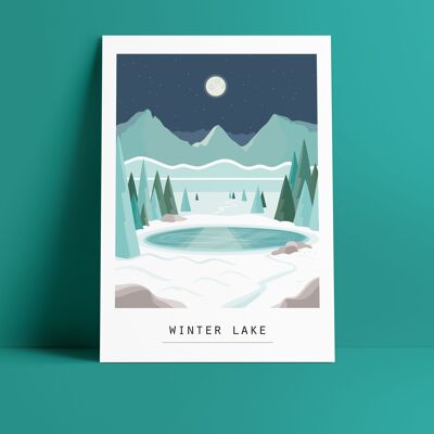 Polacards - winter lake