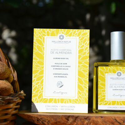 Organic body oil with sweet almond and lemon (100 ml)