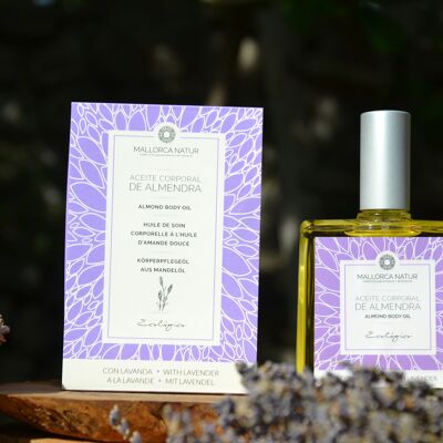 Organic body oil with sweet almond and lavender (100ml)