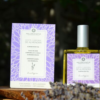Organic body oil with sweet almond and lavender (100ml)