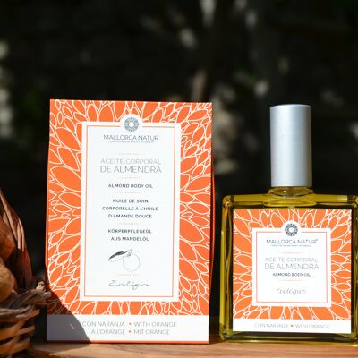 Huile corporelle bio à l'amande douce et à l'orange (100 ml)