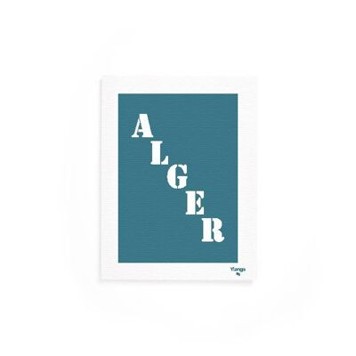 Cartel azul "Argel"