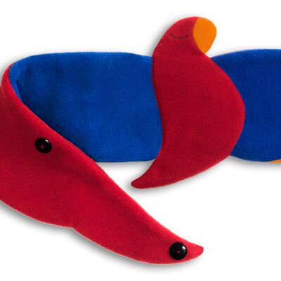 Cuscinetto termico per pancia e schiena, pappagallo, rosso