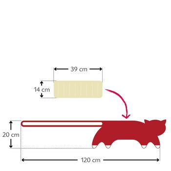 Oreiller chauffant pour le ventre et le dos, chat Coco, rouge 5