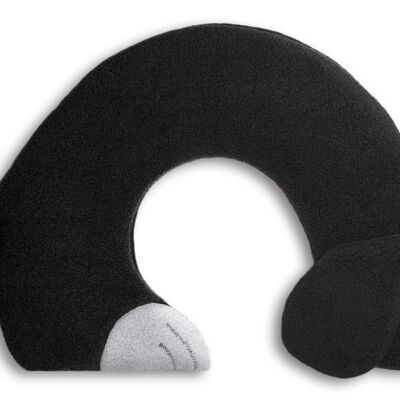 Almohada térmica para cuello y hombros, almohada de cereales con trigo orgánico, perro, negro