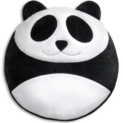 Cuscino termico per pancia e schiena, cuscino con grano biologico, panda, nero