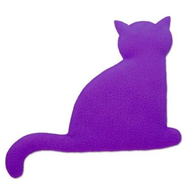 Coussin chauffant pour ventre et dos, chat, violet