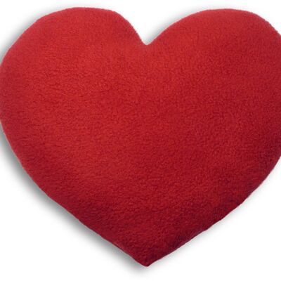 Cuscino termico per pancia e schiena, cuscino con cereali biologici, cuore, rosso