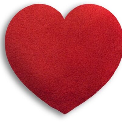 Cuscino termico per pancia e schiena, cuscino con cereali biologici, cuore - rosso
