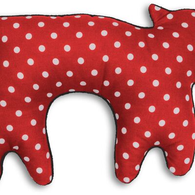 Travel pillow, neck pillow, cat, polka dot red