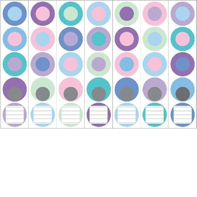 Étiquettes de fichiers Cercles bleus