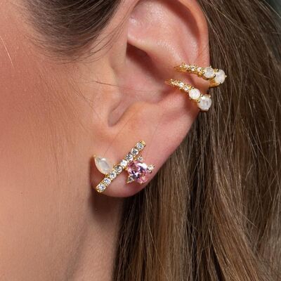 Boucles d'oreilles Shera roses