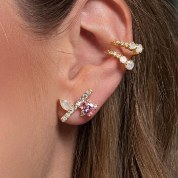 Boucles d'oreilles Shera roses 1