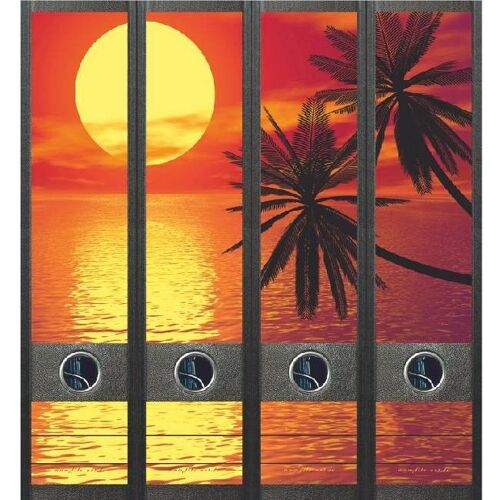 File Art Ondergaande zon met palmen