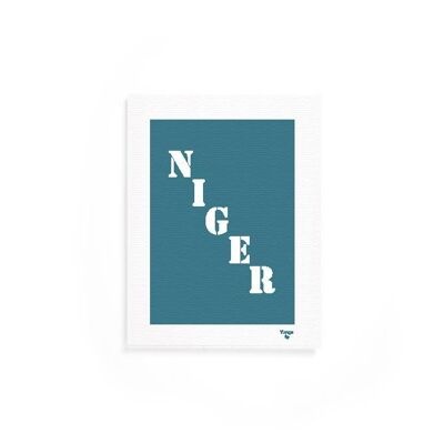 Affiche "Niger" bleue