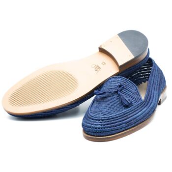 MOCASSINS HOMME TASSEL BLEU 2