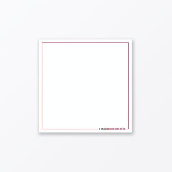 Carte postale carrée "C'est fini" comprenant une enveloppe 3