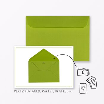 Carte de félicitations « Happy Heart Wish » incl. Enveloppe & mini enveloppe 4