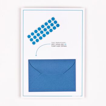 Carte calendrier de l'Avent "Flocons de neige" comprenant enveloppe, mini carte + enveloppe et pastilles adhésives 3