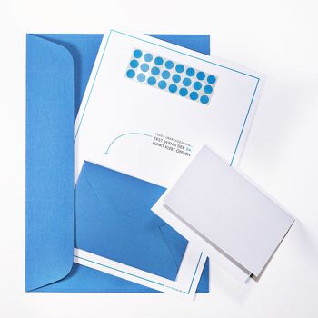 Carte calendrier de l'Avent "Flocons de neige" comprenant enveloppe, mini carte + enveloppe et pastilles adhésives 4