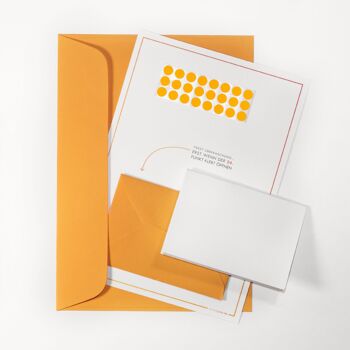 Carte calendrier de l'Avent "Bougies" comprenant enveloppe, mini carte + enveloppe et pastilles adhésives 2
