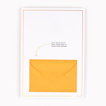 Carte calendrier de l'Avent "Bougies" comprenant enveloppe, mini carte + enveloppe et pastilles adhésives 6