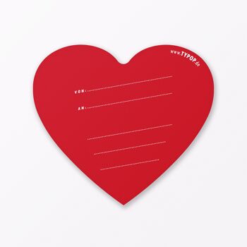 Carte postale "Gin Tonic" en forme de coeur avec enveloppe 3