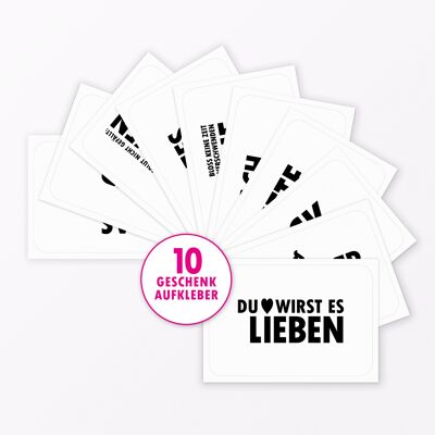 10-teiliges Geschenkaufkleber-Set 84 x 55 mm