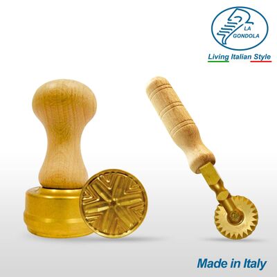 LaGondola Bundle : 1 Round Corzetti Stamp,1 Pasta Cutter