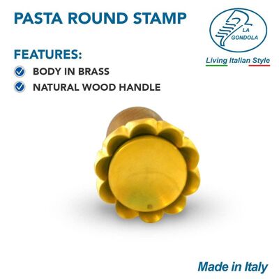 LA GONDOLA Professional Ravioli Stamp and Pasta Cutter Wheel Made in Italy