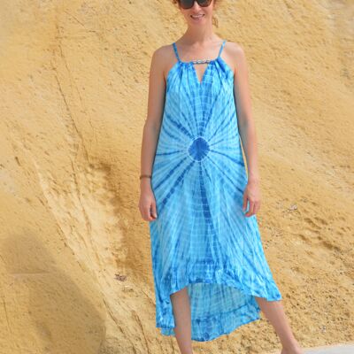 ROBE LONGUE COQUILLES TURQUOISE