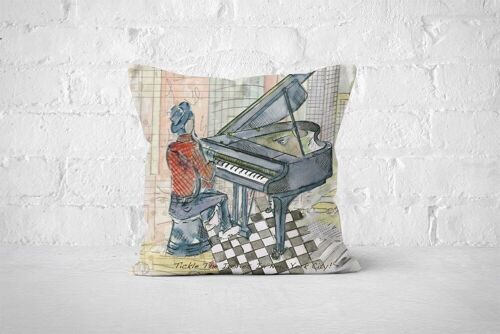 Tickle The Ivories In New York Cushion