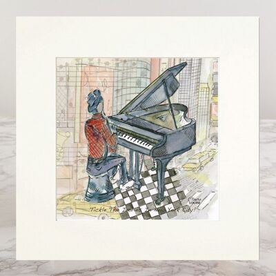 Mounted Print - Tickle The Ivories In New York