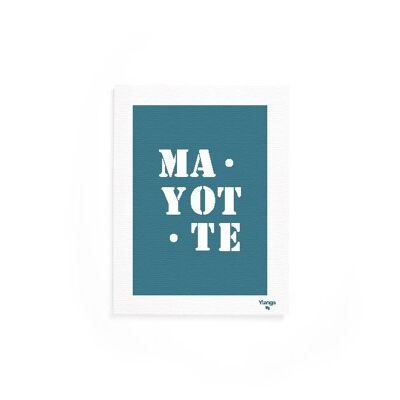 Affiche "Mayotte" bleue