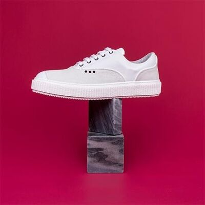 Sneakers MEAKER in camoscio bianco