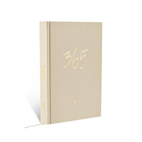 Notebook "365", A5, ivory / gold