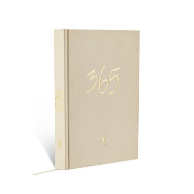Libreta "365", A5, marfil/dorado