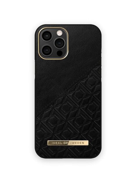 Custodia Atelier iPhone 12 Pro Max goffrata nera
