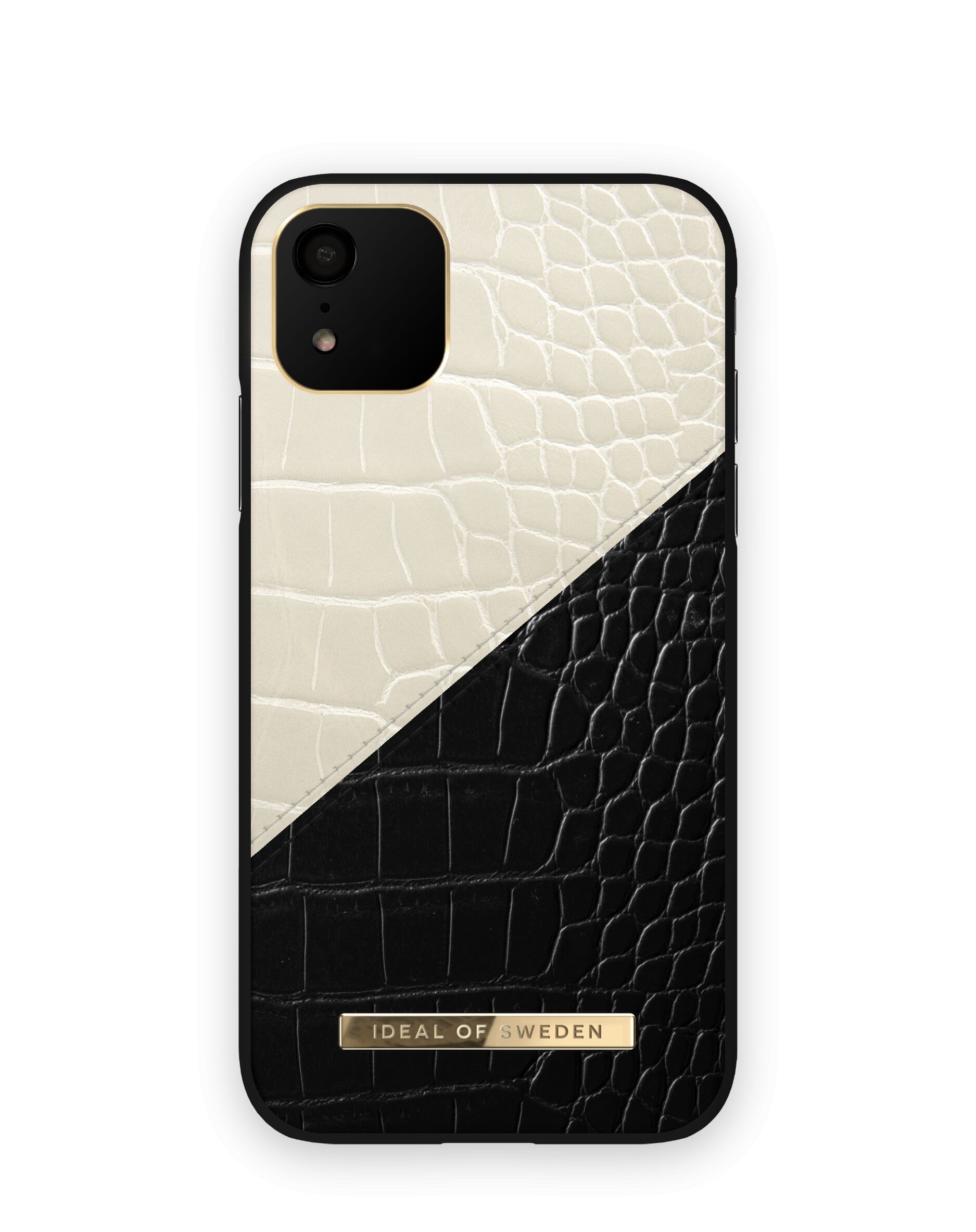 Custodia Atelier iPhone XR Crema Nera Cocco