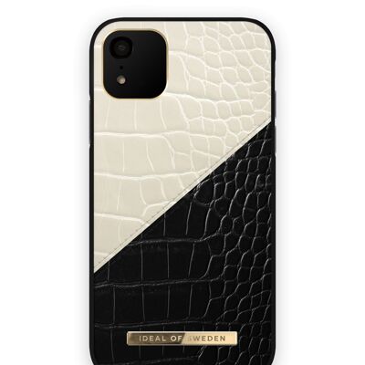 Funda Atelier iPhone XR Crema Negro Croco