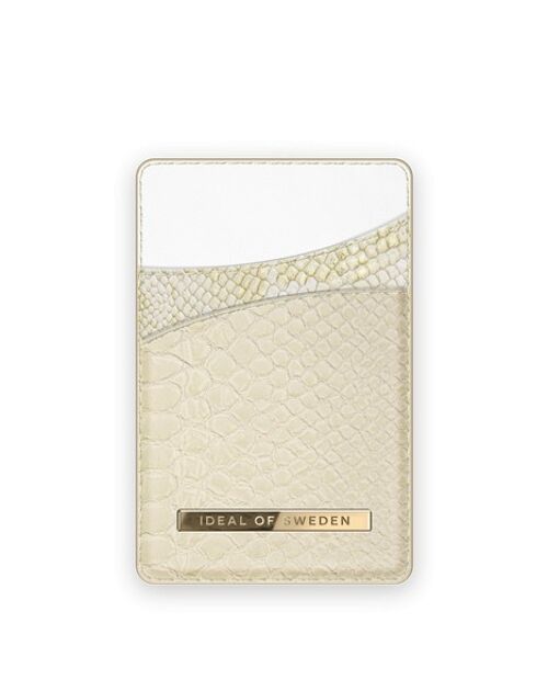 Atelier Magnetic Card Holder Cream Gold Snake