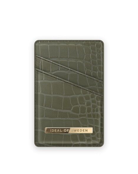Tarjetero magnético Atelier Khaki Croco