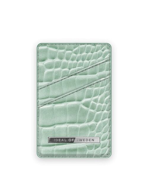 Atelier Magnetic Card Holder Mint Croco