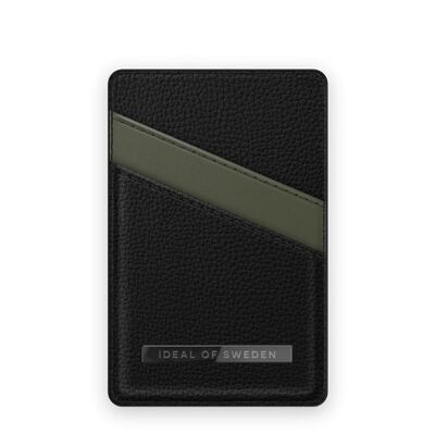 Atelier Magnetic Card Holder Onyx Black Khaki